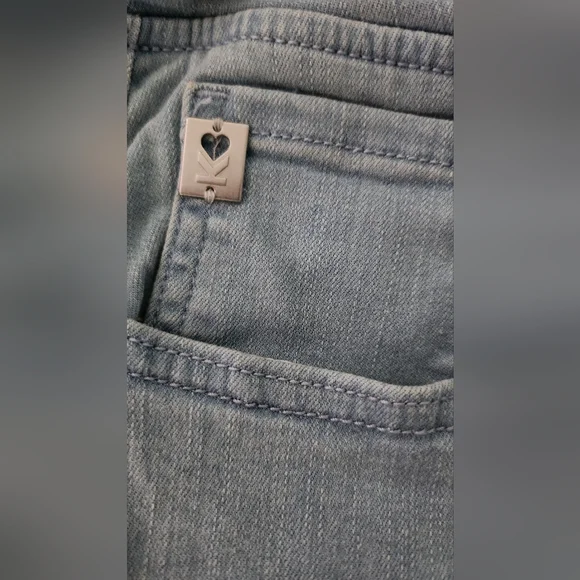 Belle by Kim Gravel Blue Ankle Cropped Jeans - Picture 3 of 4